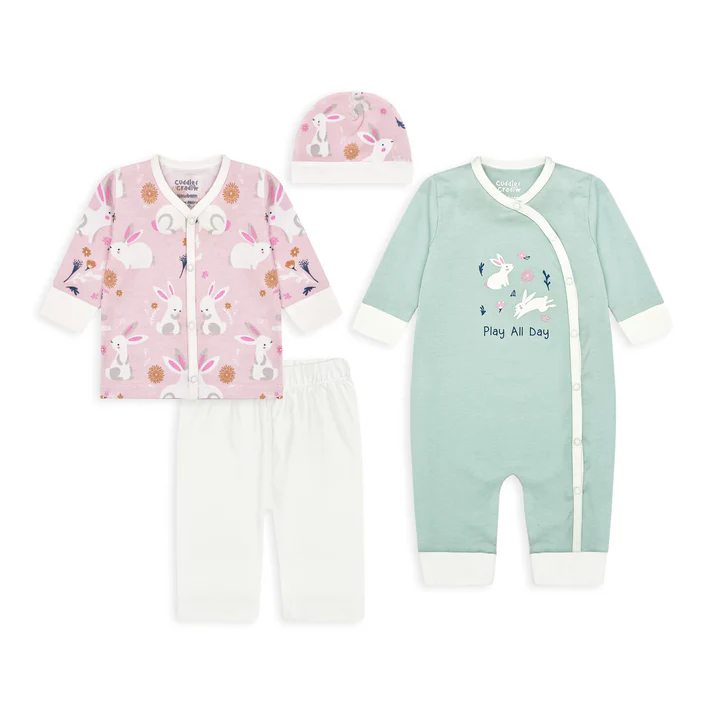Playful Days 4-Piece Baby Girl Set
